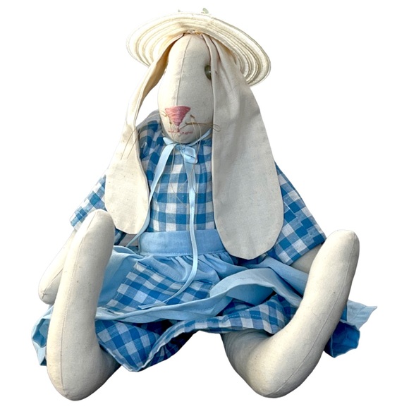 Vintage Handmade Bunny Rabbit Doll 19" - Picture 5 of 6